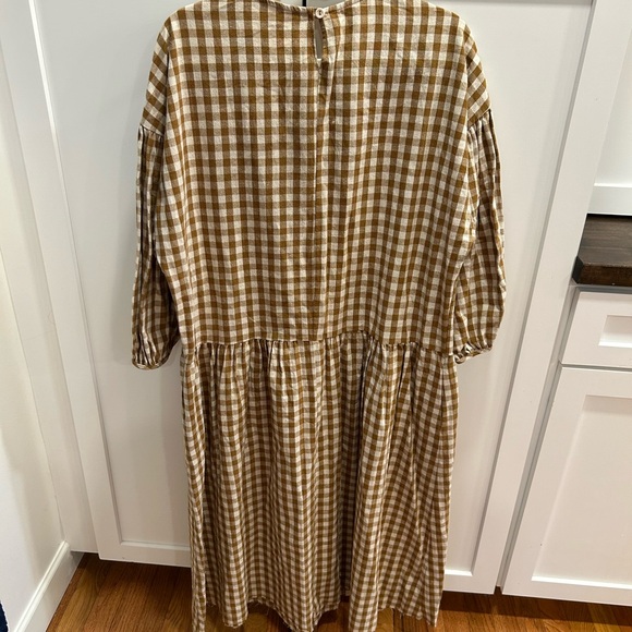 Checkered Rust Maxi Dress - Picture 5 of 7